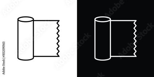 Foil icon design element. Linear style vectors