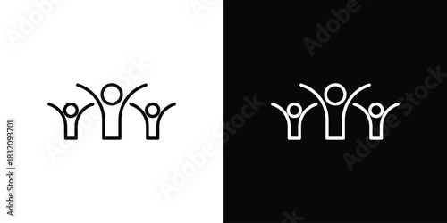 Joy icon design element. Linear style vectors