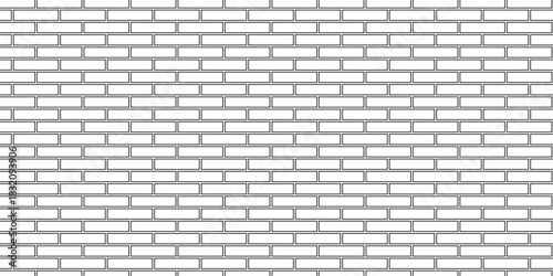 White brick wall faced exterior grunge masonry pavement construction rough concrete wall floor urban rectangle solid block texture background.	