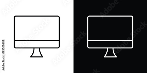 LCD icon design element. Linear style vectors