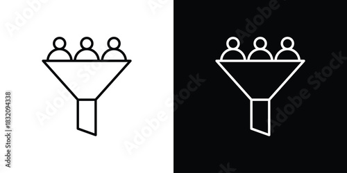 Lead generation icon design element. Linear style vectors