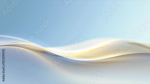 明るい光の波が広がる柔らかなアブストラクト背景「生成AI」