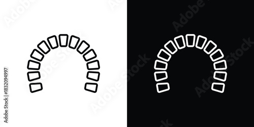 Maxilla icon design element. Linear style vectors