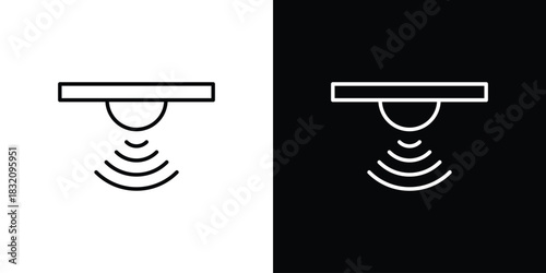 Motion sensor icon design element. Linear style vectors