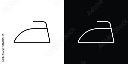 No ironing icon design element. Linear style vectors