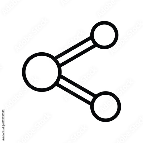 Share symbol icon for social media and network communication isolated on white background, Vector