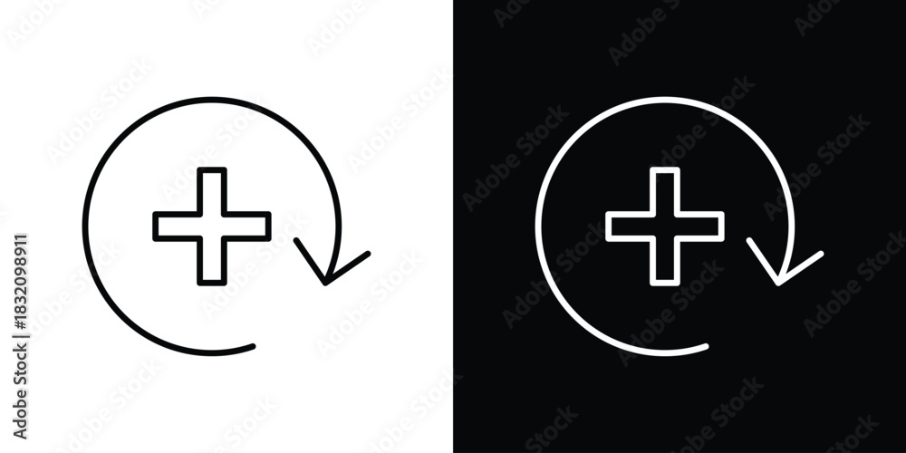 Fototapeta premium Recovery icon design element. Linear style vectors