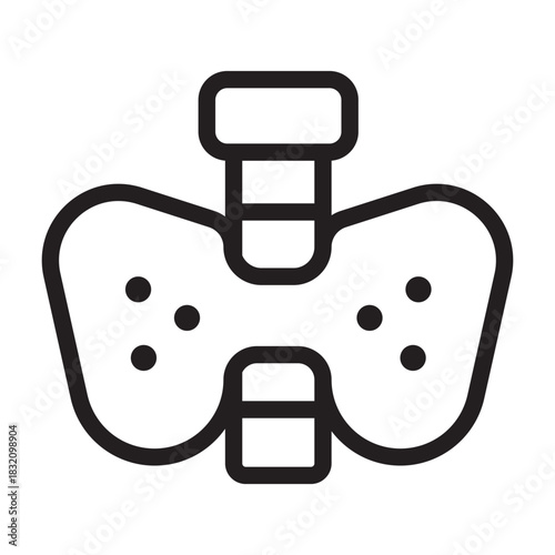 Thyroid Gland Illustration Healthcare Awareness Endocrinology Medical Icon Black White Anatomy Diagram Health Science