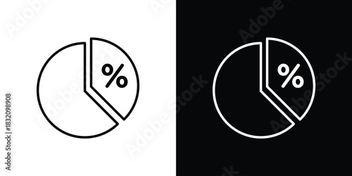 Ratio icon design element. Linear style vectors