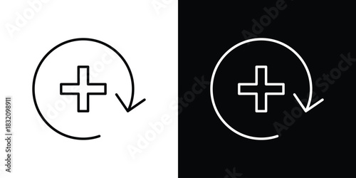 Recovery icon design element. Linear style vectors