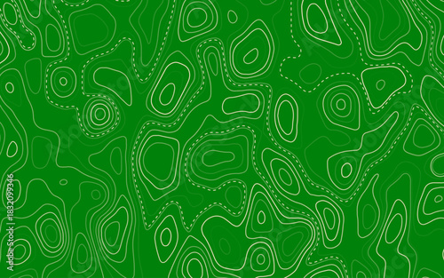 Abstract illustration of white topography pattern on green background. background with abstract texture with abstract shapes concept
