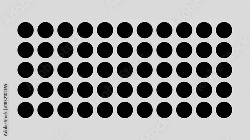 Grid of black ovals on a light gray background