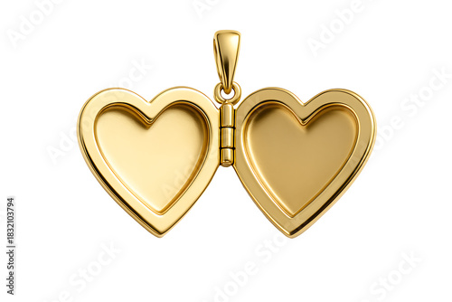 Elegant openable heart pendant with two photo compartments, luxury gold jewelry design for Valentine and wedding gifts