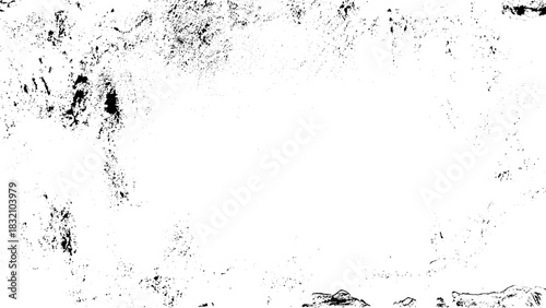 Grunge black and white Texture. Dark messy dust overlay distressed background. Vector illustration.