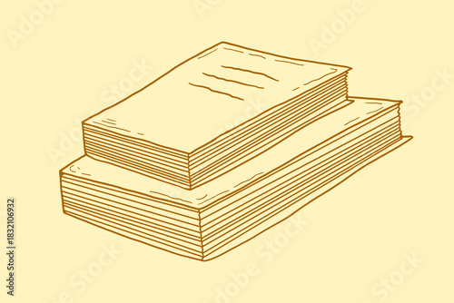 Doodle books hand-drawn on a monochrome background. ancient knowledge sketch illustration