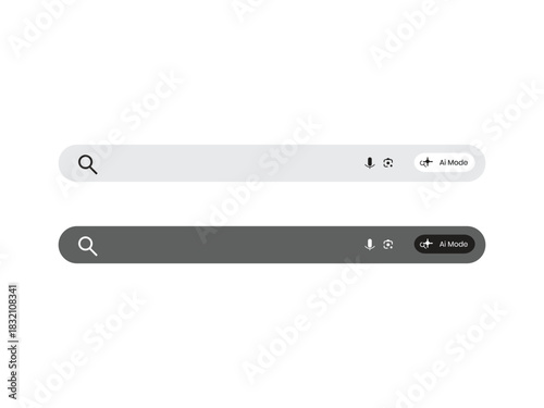 User interface search bars with ai mode, voice, and image input
