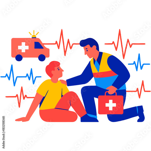 Emergency Medical Response illustration vector