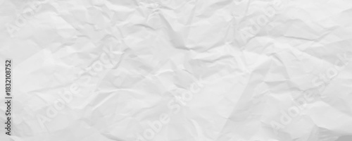White background with aesthetic paper accents. Crumpled paper texture background. White crumpled paper background.