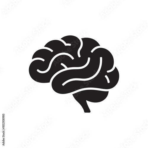 Modern brain intelligence creative mind logo