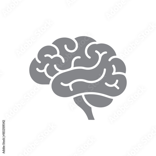 Modern brain intelligence creative mind logo