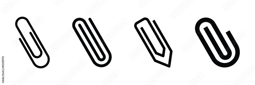 Obraz premium Paper clip icon. Attachment vector sign