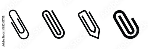 Paper clip icon. Attachment vector sign