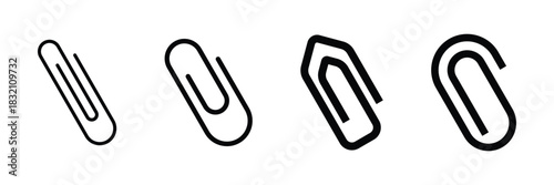 Paper clip icon. Attachment vector sign