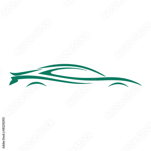 Minimal car icon sleek vehicle emblem