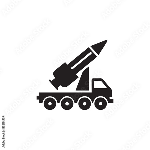 Missile launcher icon vector