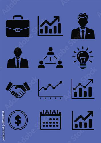 vector art of modern black office chair featuring ergonomic structure adjustable armrests and breathable perforated backrest suitable for corporate presentations office layout guides furniture 