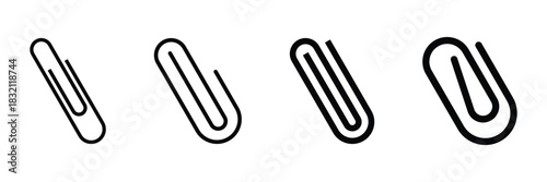Paperclip Icon Vector Illustration Design On White Background