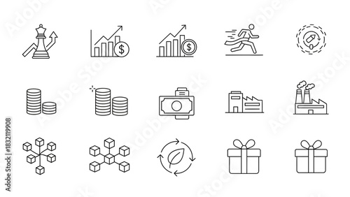 Growth strategy business success finance investment money currency trade market exchange economy profit increase