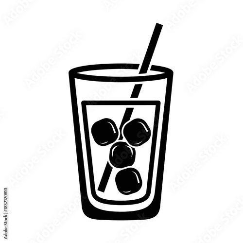 glass of cola with ice