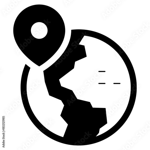 geolocation world pin icon