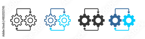 synergy icon set multiple style collection