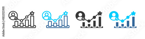 motivation icon set multiple style collection