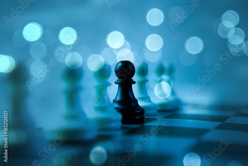 Chess board game concept of business ideas and competition and strategy ideas concep