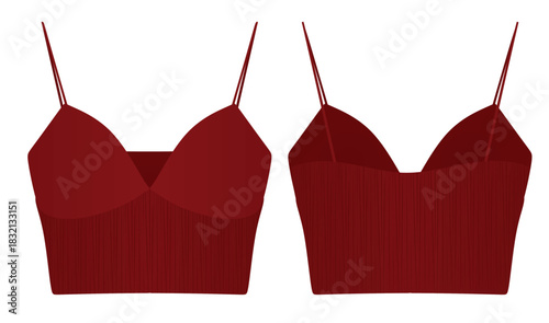 Red bra t shirt. vector illustration	
