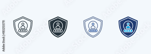 Account Password Multiple Style Icon Collection