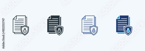 Information Protection Multiple Style Icon Collection