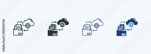 Backup File Multiple Style Icon Collection