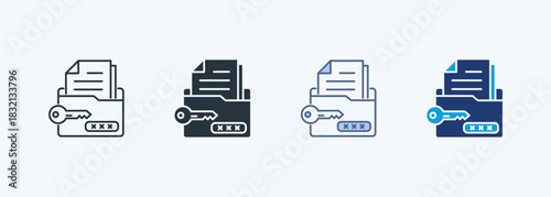 Data Confidentiality Multiple Style Icon Collection