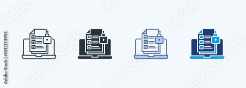 Secure Data Multiple Style Icon Collection