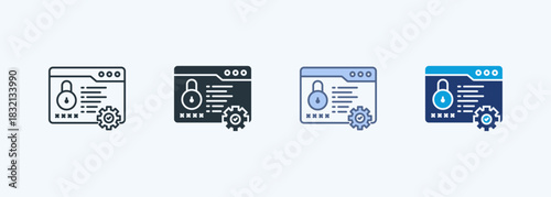 Password Manager Multiple Style Icon Collection