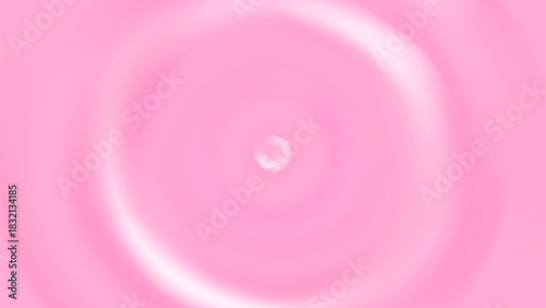 Strawberry cream splash with pink yogurt ripple and milk swirl effect on top. Creamy 3d fruit shampoo wave with texture for dairy cosmetic or beauty background. Abstract yoghurt pattern vector