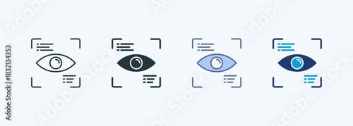 Eye Scan Multiple Style Icon Collection