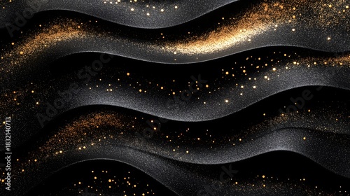 Cascading Celestial Waves of Vibrant Luminous Particles in Abstract Cosmic Backdrop