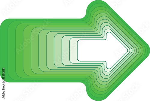 Green arrow icon pointing right side