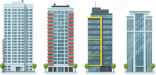 Set of Orange Circle Media Player and Interface Icons Vector Illustration