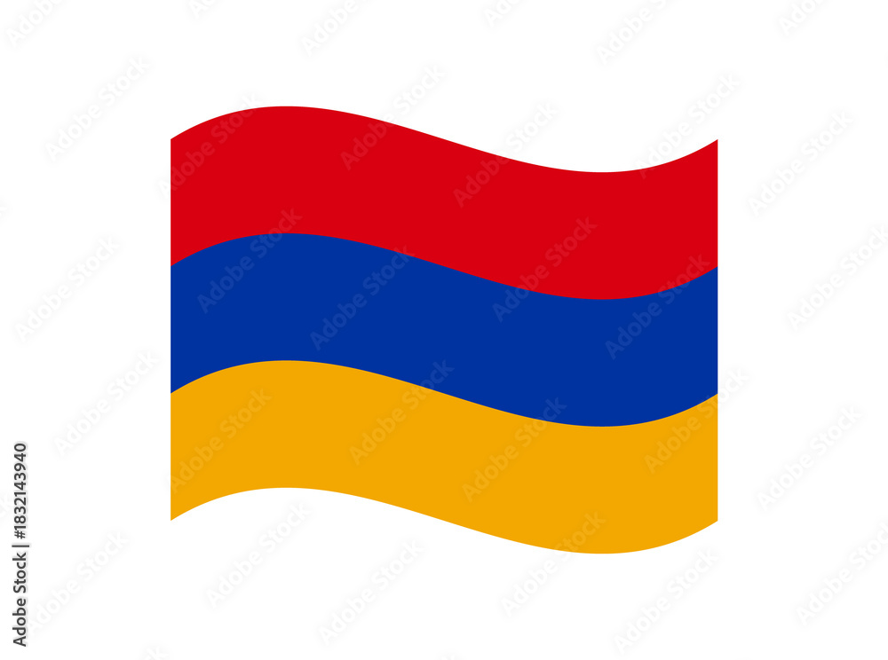 Naklejka premium Minimalist wavy style Armenia flag symbol